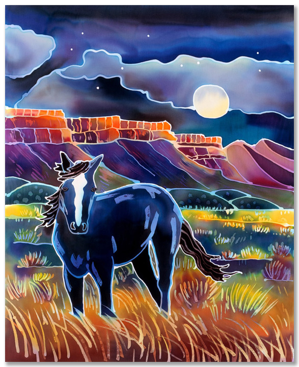 Mustang in the Moonlight